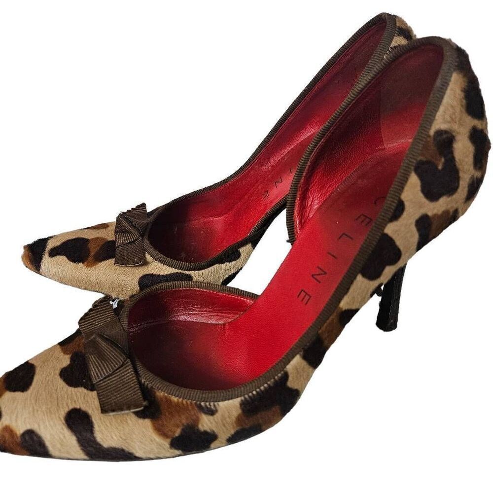 Celine pointed toes Leopard print - Picture 2 of 11